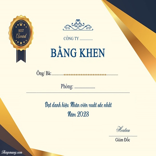 In giấy khen, bằng khen mau in giay khen 2