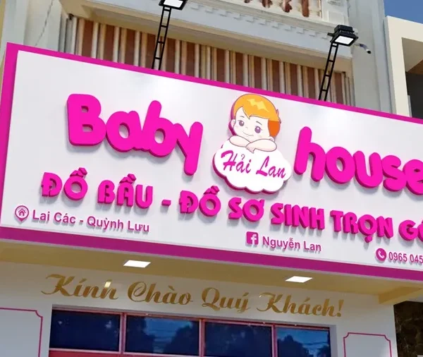 Biển Quảng Cáo Thời Trang Ấn Tượng Bang gia lam bien quang cao shop thoi trang tai Quang Cao 24h duoc xay dung canh tranh