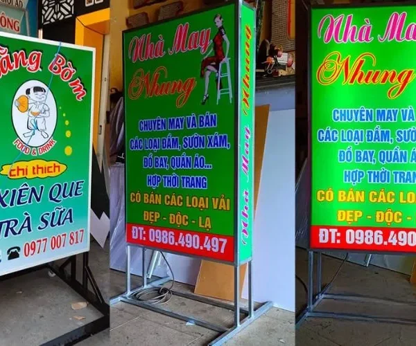 Biển Vẫy Có Chân Tiện Dựng Bang gia lam bien vay co chan tai Quang Cao 24H