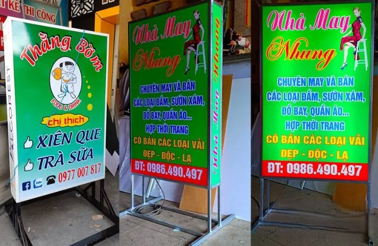 Biển Vẫy Có Chân Tiện Dựng Bang gia lam bien vay co chan tai Quang Cao 24H