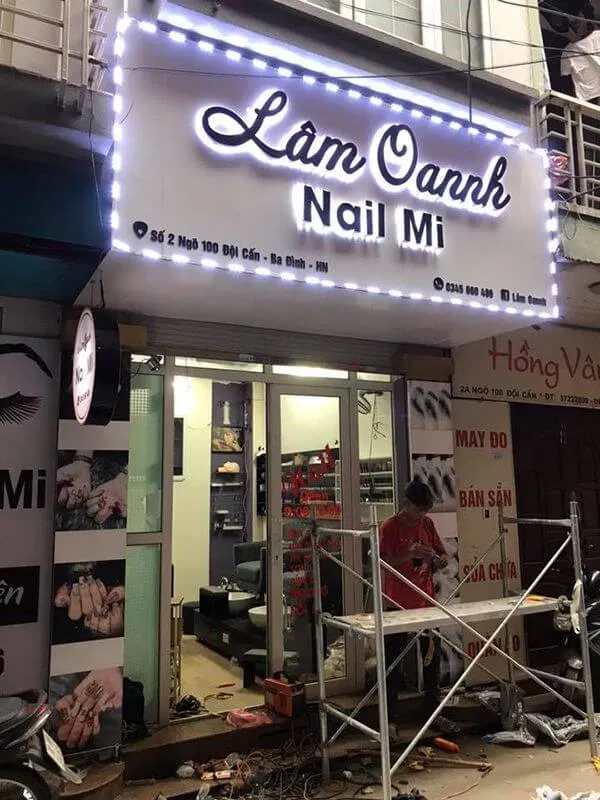 Biển Quảng Cáo Nail Hút Mắt Bien quang cao nail