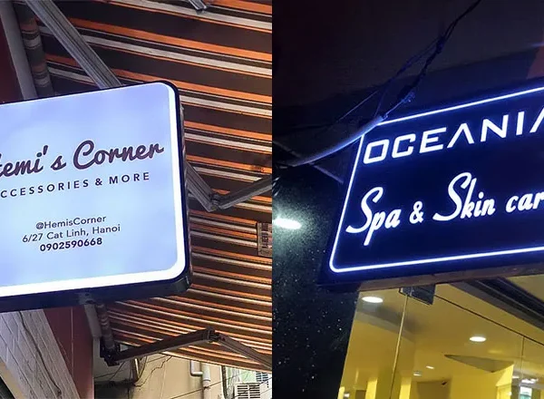 Biển Vẫy Vuông Gọn Gàng Đẹp Mắt Bien vay vuong la hinh thuc quang cao ngoai troi co thiet ke doc dao voi cau truc hinh vuong hoac chu nhat