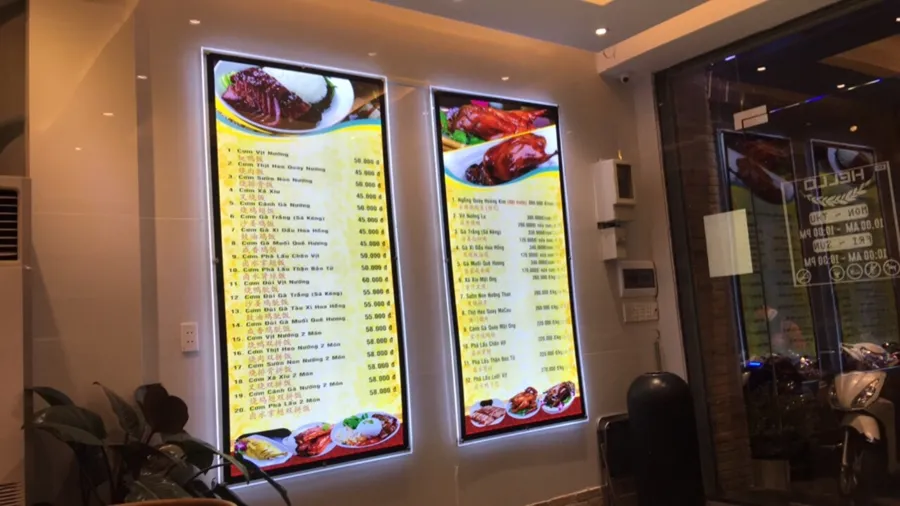 Biển LED Menu Hiển Thị Sắc Nét Cac loai bien led menu pho bien tai Quang Cao 24H