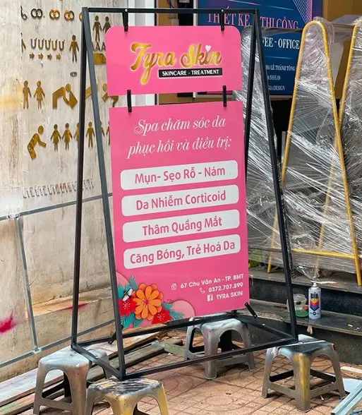 Biển Vẫy Đứng Ngoài Trời Bền Đẹp Cac loai bien vay dung pho bien tai Quang Cao 24H