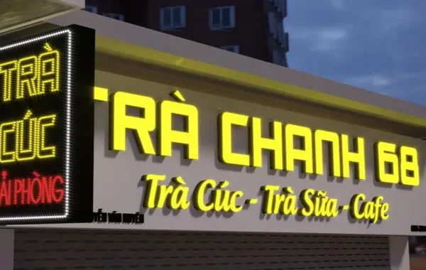 Bảng Hiệu Quán Cafe Ấn Tượng Dich vu lam bang hieu cafe tron goi tai Quang Cao 24h