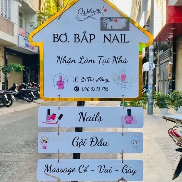 Bảng Hiệu Tiệm Nail Hút Mắt Dich vu lam bang hieu tiem nail gia re tai TPHCM
