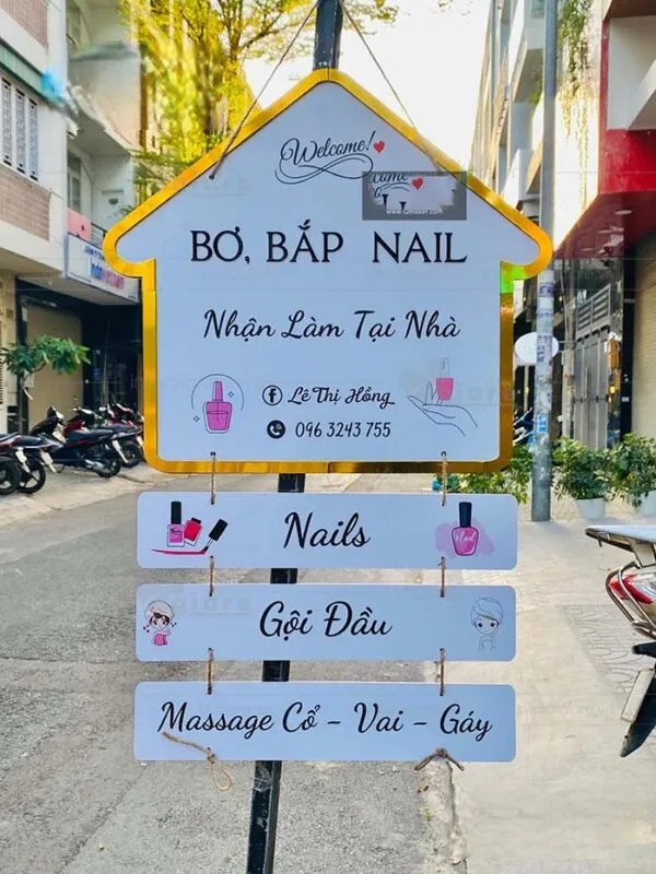 Bảng Hiệu Tiệm Nail Hút Mắt Dich vu lam bang hieu tiem nail gia re tai TPHCM