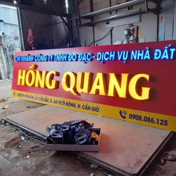 Biển Công Ty Chữ Nổi Thẩm Mỹ Cao Dich vu lam bien cong ty chu noi theo yeu cau cua Quang Cao 24H