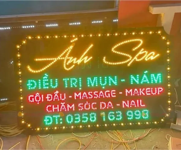 Biển LED Vẫy Spa Sang Trọng Dich vu lam bien led vay spa tai Quang Cao 24H