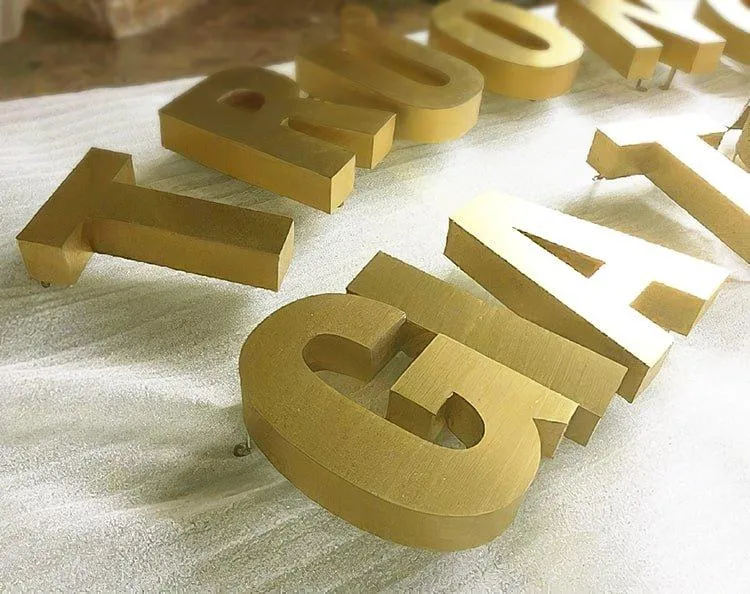 Chữ Inox Mạ Vàng Cao Cấp Dich vu lam chu inox ma vang dong tai Quang Cao 24h