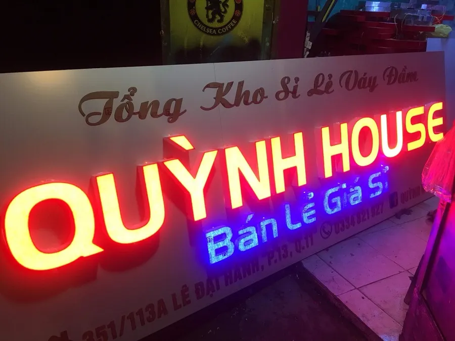Chữ Nổi Mica Đèn LED Sáng Nét Lien he ngay voi Quang Cao 24h de duoc tu van va bao gia chi tiet ve dich vu lam chu noi mica den led theo yeu cau