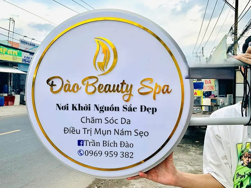 Bảng Hiệu Tiệm Nail Hút Mắt Mau bang hieu tiem nail hien dai va sang trong
