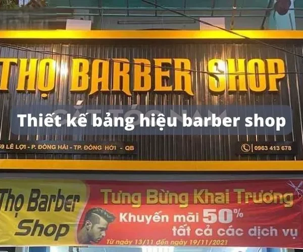 Biển Barber Shop Phong Cách Mau bien quang cao barber shop dep 1