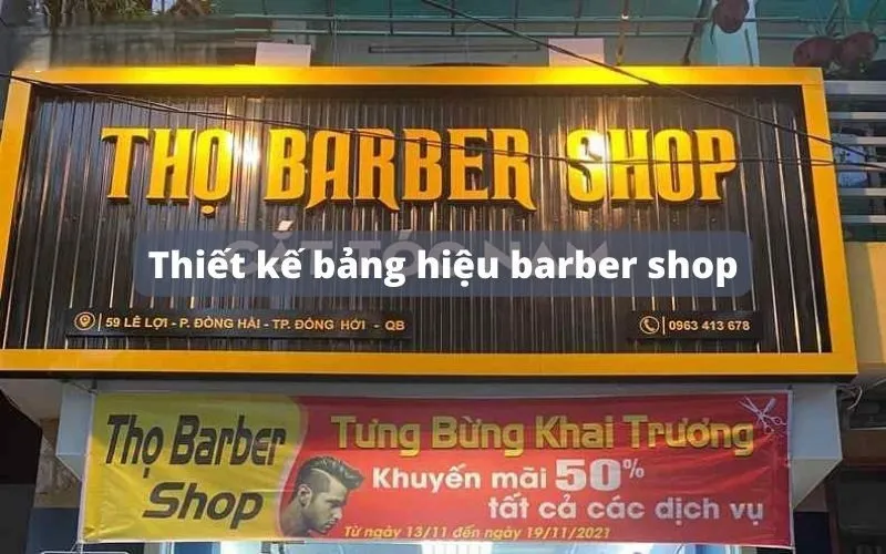 Biển Barber Shop Phong Cách Mau bien quang cao barber shop dep 1