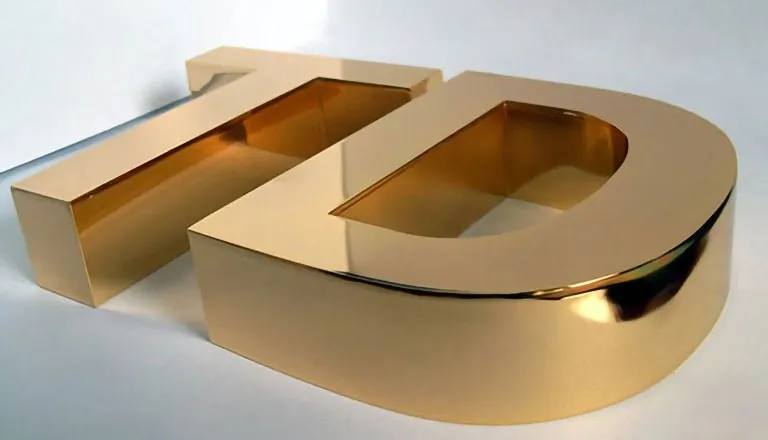 Chữ Inox Mạ Vàng Cao Cấp Mau chu inox ma vang dep dang la xu huong duoc ua chuong trong thiet ke bien hieu hien dai