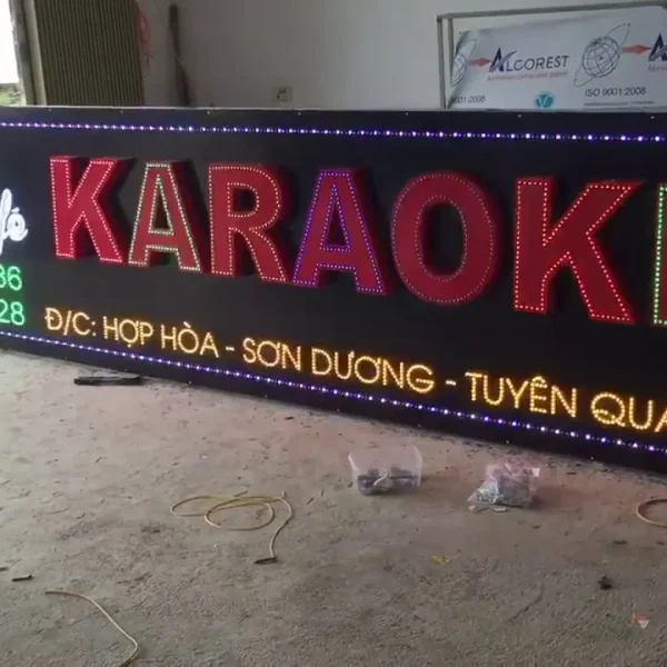 Biển LED Karaoke Bắt Mắt Nhung loi ich khi su dung dich vu lam bien led karaoke tai Quang Cao 24H