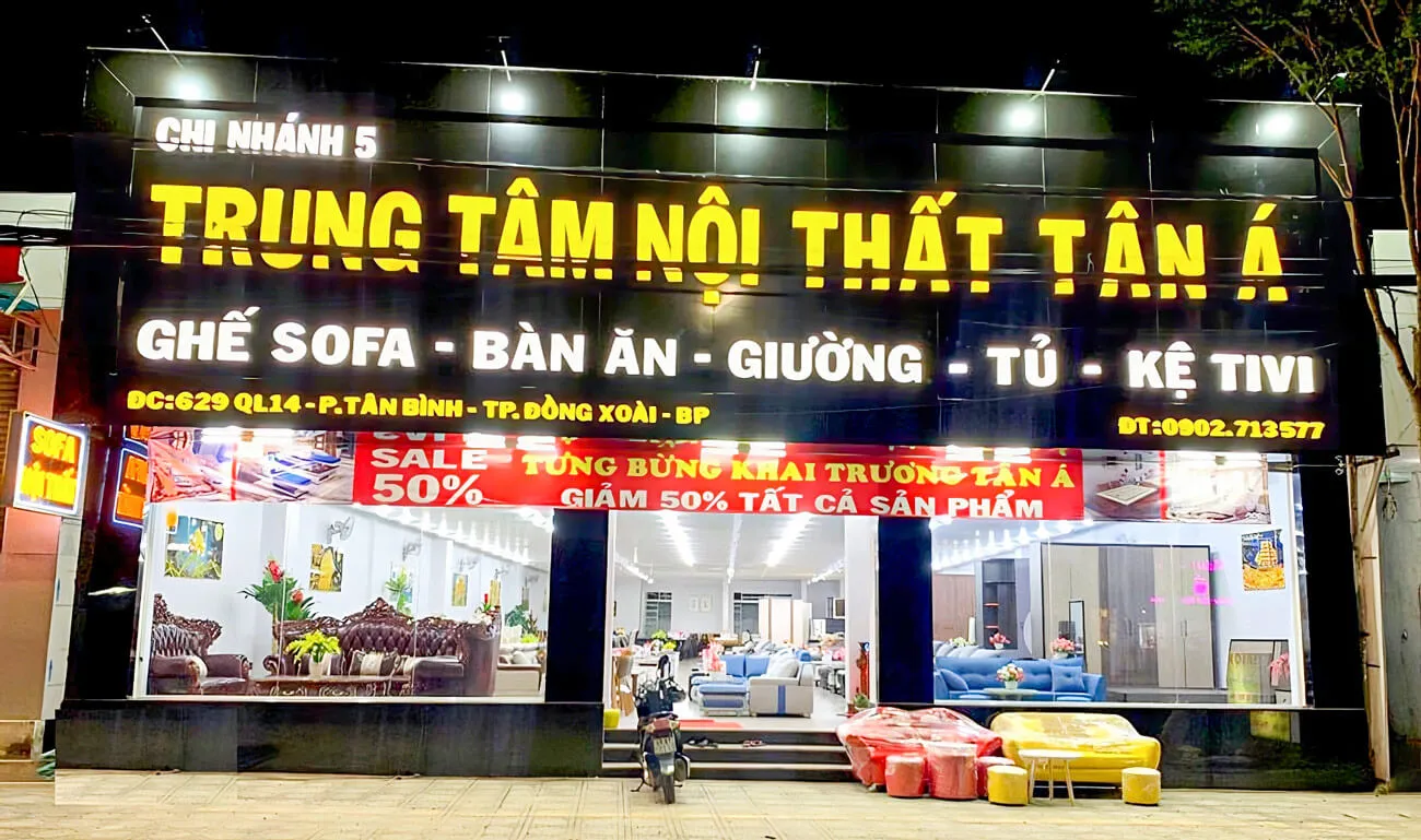 Bảng Hiệu Công Ty Nội Thất Cao Cấp Quy trinh lam bang hieu cong ty noi that tai Quang Cao 24H