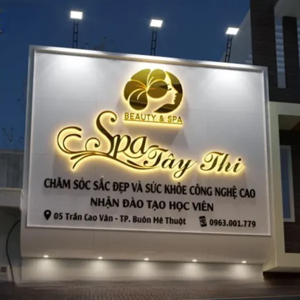Bảng Hiệu Spa Sang Trọng – Tinh Tế Quy trinh lam bang hieu spa tai Quang Cao 24h