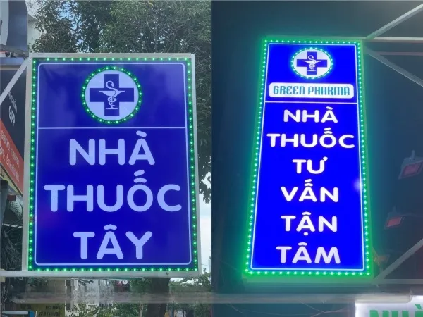 Biển LED Nhà Thuốc Chuẩn Chuỗi Quy trinh lam bien led nha thuoc tai Quang Cao 24H