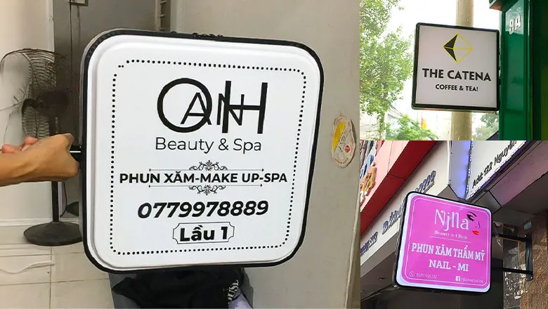 Biển Vẫy Vuông Gọn Gàng Đẹp Mắt Quy trinh lam bien vay vuong tai Quang Cao 24H