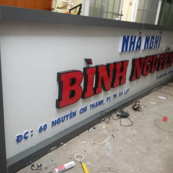 Biển Công Ty Chữ Nổi Thẩm Mỹ Cao Quy trinh thiet ke bien cong ty chu noi tai Quang Cao 24H