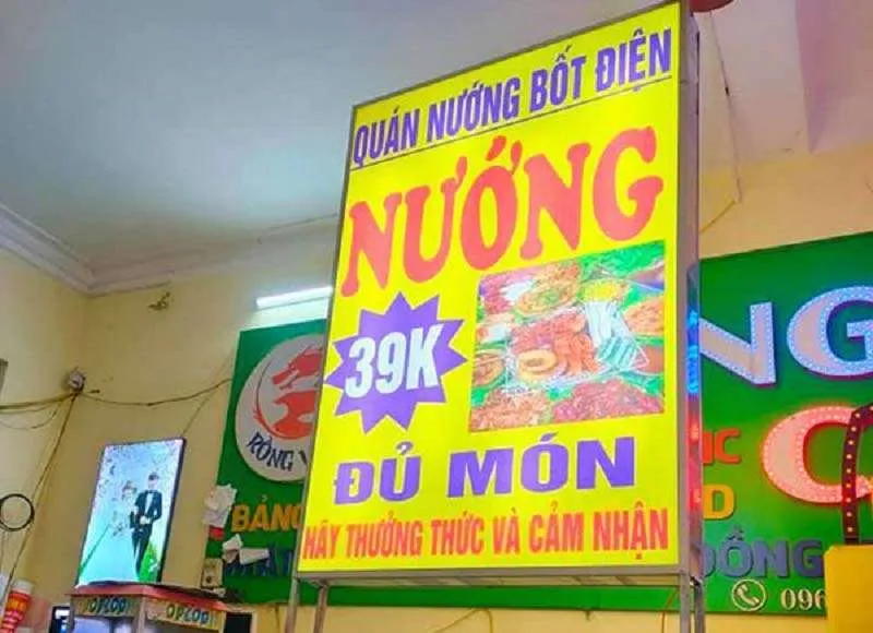 Biển Vẫy Lẩu Nướng Nổi Bật Quy trinh thiet ke va san xuat bien vay lau nuong tai Quang Cao 24H
