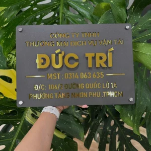 Bảng tên công ty sang trọng thiết kế riêng 20x30cm
