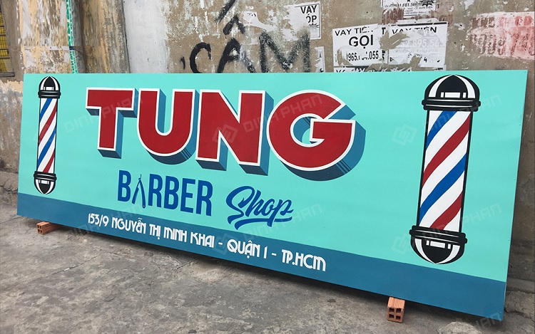 Mẫu bảng hiệu barber shop thiết kế độc đáo - Ảnh 9