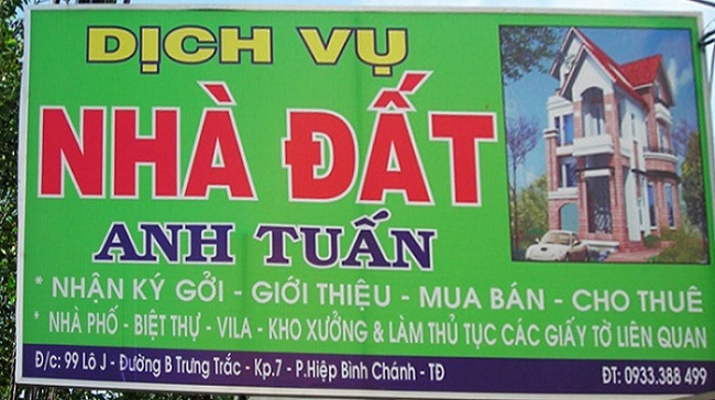 Mẫu bảng hiệu bất động sản - Ảnh 4