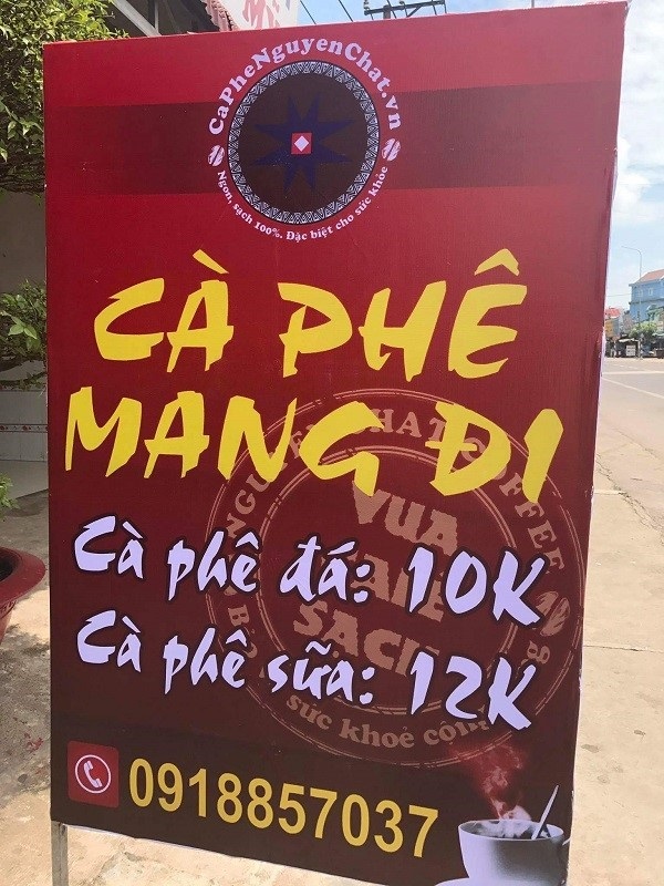 Bảng hiệu cafe mang đi take away - Ảnh 6