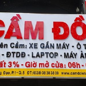 Alternative view of Mẫu biển hiệu quảng cáo cầm đồ ấn tượng
