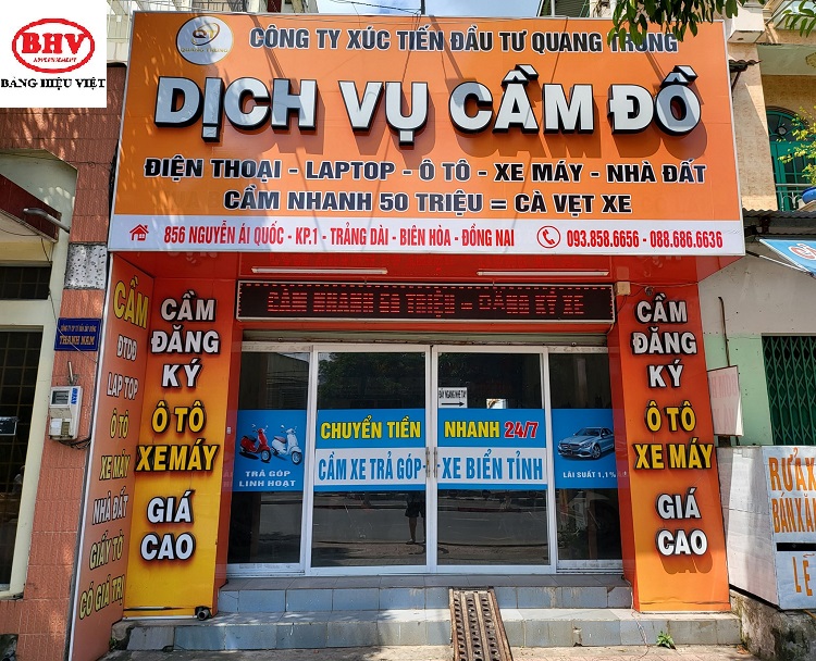 Mẫu biển hiệu quảng cáo cầm đồ ấn tượng