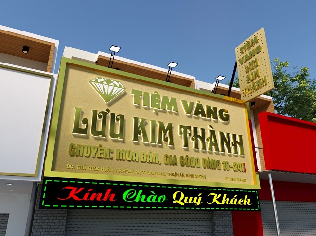 Mẫu bảng hiệu tiệm vàng bạc chuẩn - Ảnh 12