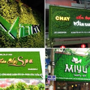 Bảng hiệu cỏ nhân tạo mới lạ