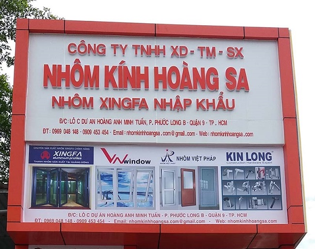Mẫu bảng hiệu nhôm kính Xingfa đẹp - Ảnh 5