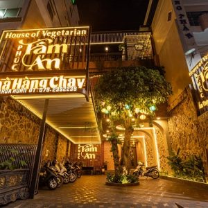 Mẫu bảng hiệu quán chay thanh tịnh