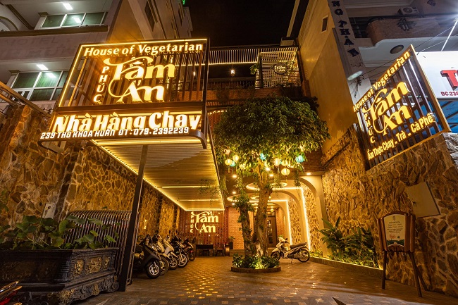 Mẫu bảng hiệu quán chay thanh tịnh