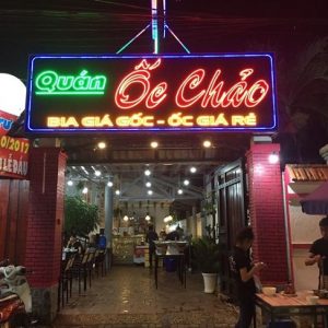 Mẫu bảng hiệu quán ốc cuốn hút