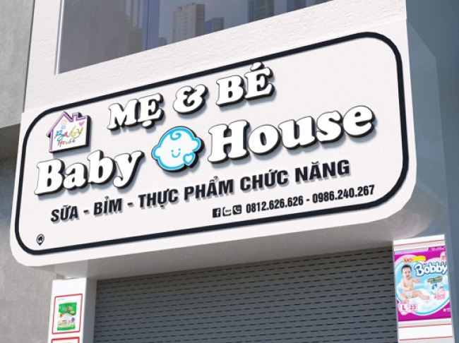 Mẫu bảng hiệu shop mẹ và bé - Ảnh 16