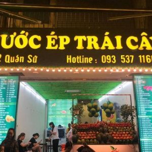 Mẫu bảng hiệu sinh tố nước ép trái cây