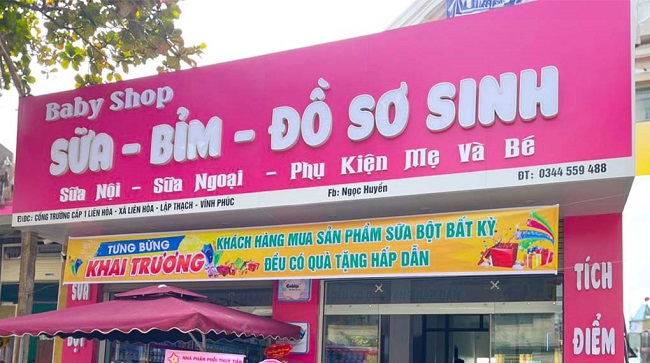 Mẫu bảng hiệu cửa hàng bỉm sữa - Ảnh 11