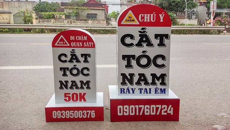 Mẫu bảng hiệu barber shop thiết kế độc đáo - Ảnh 5