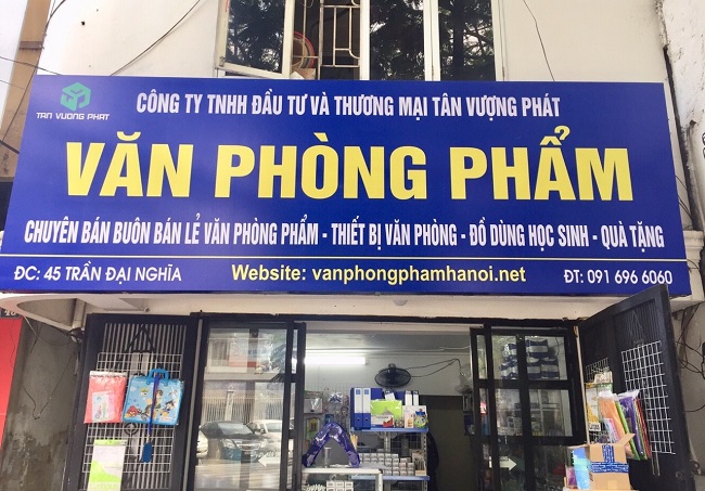 Mẫu bảng hiệu văn phòng phẩm