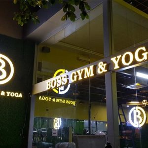 Bảng hiệu yoga gym aerobic