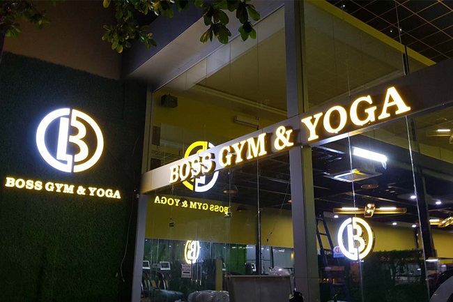 Bảng hiệu yoga gym aerobic