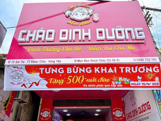 Mẫu bảng hiệu cháo dinh dưỡng cho bé - Ảnh 2