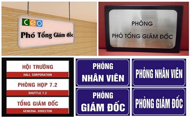 Biển phòng ban, bảng tên phòng