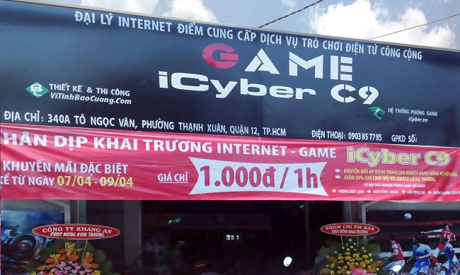 Biển quảng cáo quán net game thủ - Ảnh 2