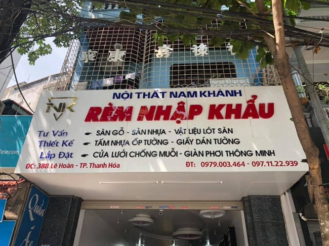 Mẫu biển quảng cáo rèm cửa sang trọng