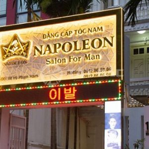 Mẫu biển quảng cáo salon tóc ấn tượng